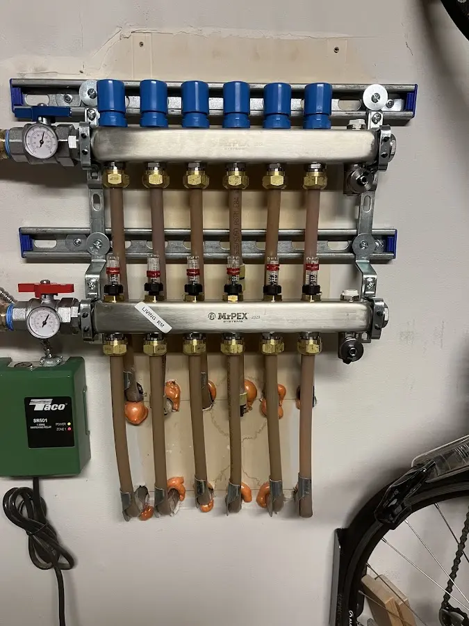 Plumber performing Leak Detection at a residential property in Conewango